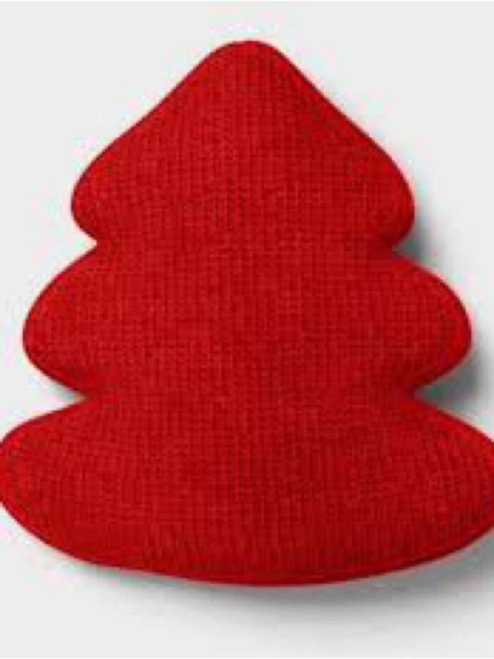 NEW Threshold Red Knit Tree Shaped Throw Pillow